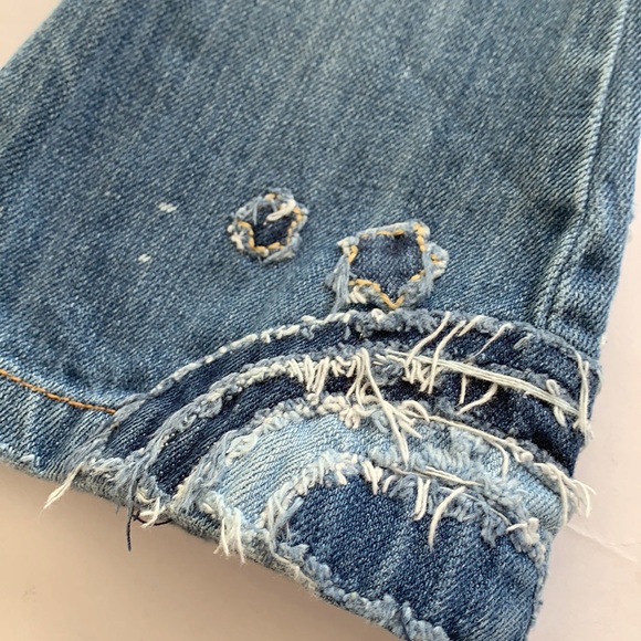 Gap Kids Embroidered Stars Rainbow Boho Flare Jeans Size 3 - Picture 4 of 9